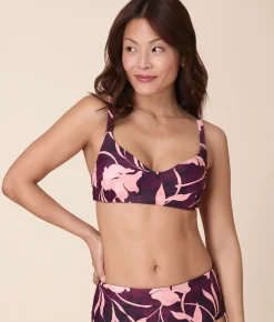 Andie X Lands’ End Tugless Molki Bikini Top - Eco Nylon - Abstract Floral