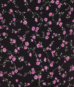 The Classic Bikini Bottom - Satin - Black Ditsy Bloom