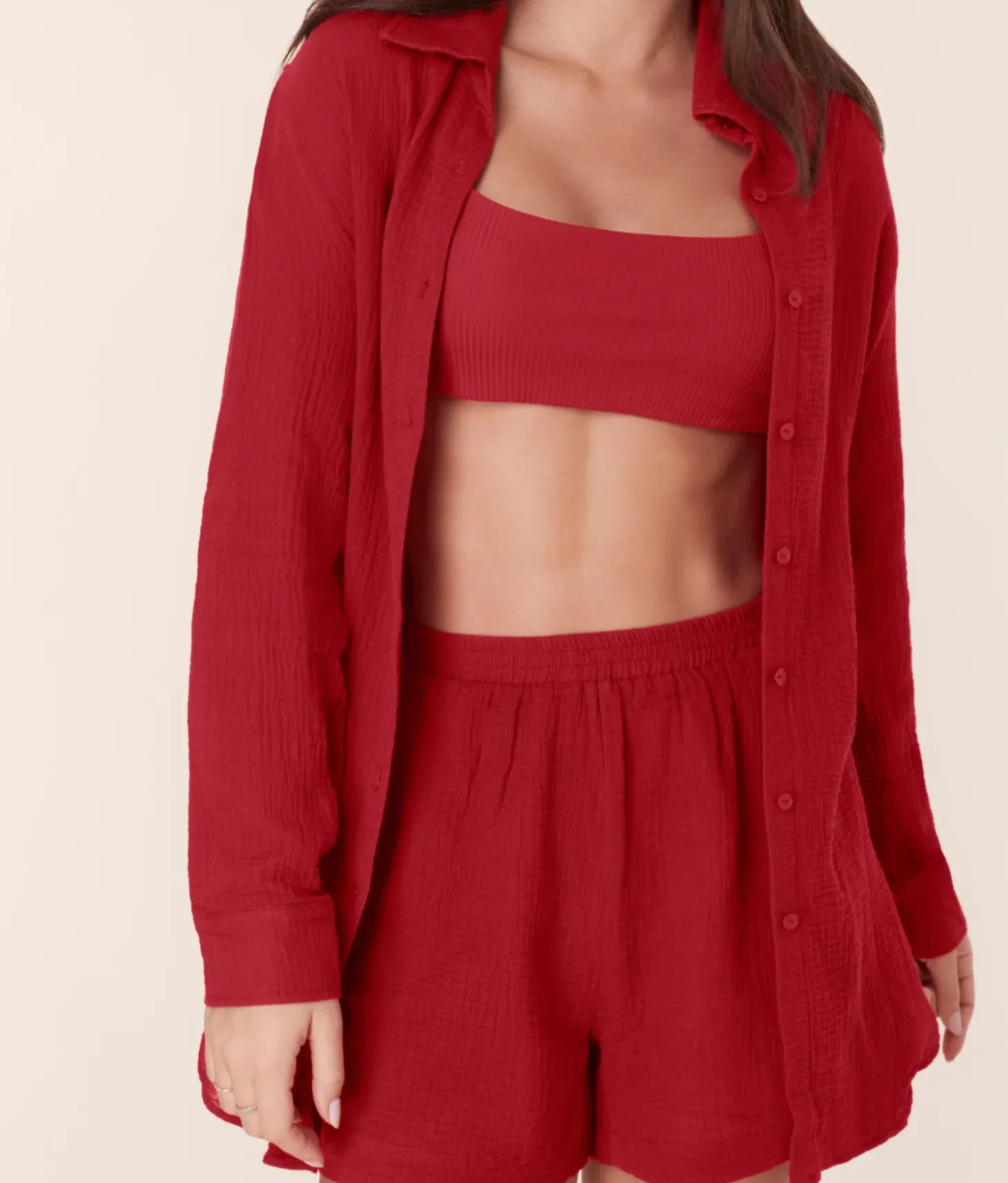 The Corvo Button Up - Cotton Gauze - Flame