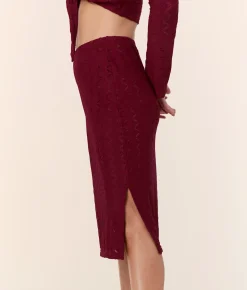 The Crete Skirt - Scallop Crochet - Syrah