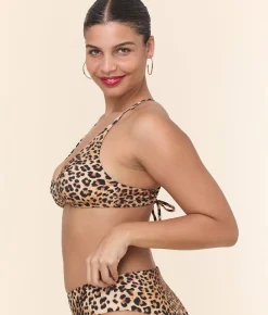 The Elwood Bikini Top - Eco Nylon - Leopard