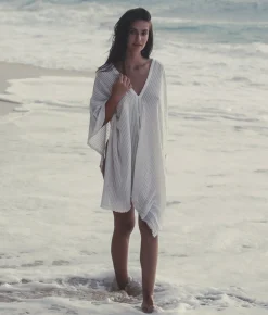 The Handloom Ava Kimono - White Stripes
