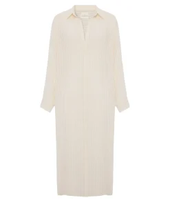 The Handloom Voyage Shirt Dress - White Stripes