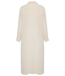 The Handloom Voyage Shirt Dress - White Stripes