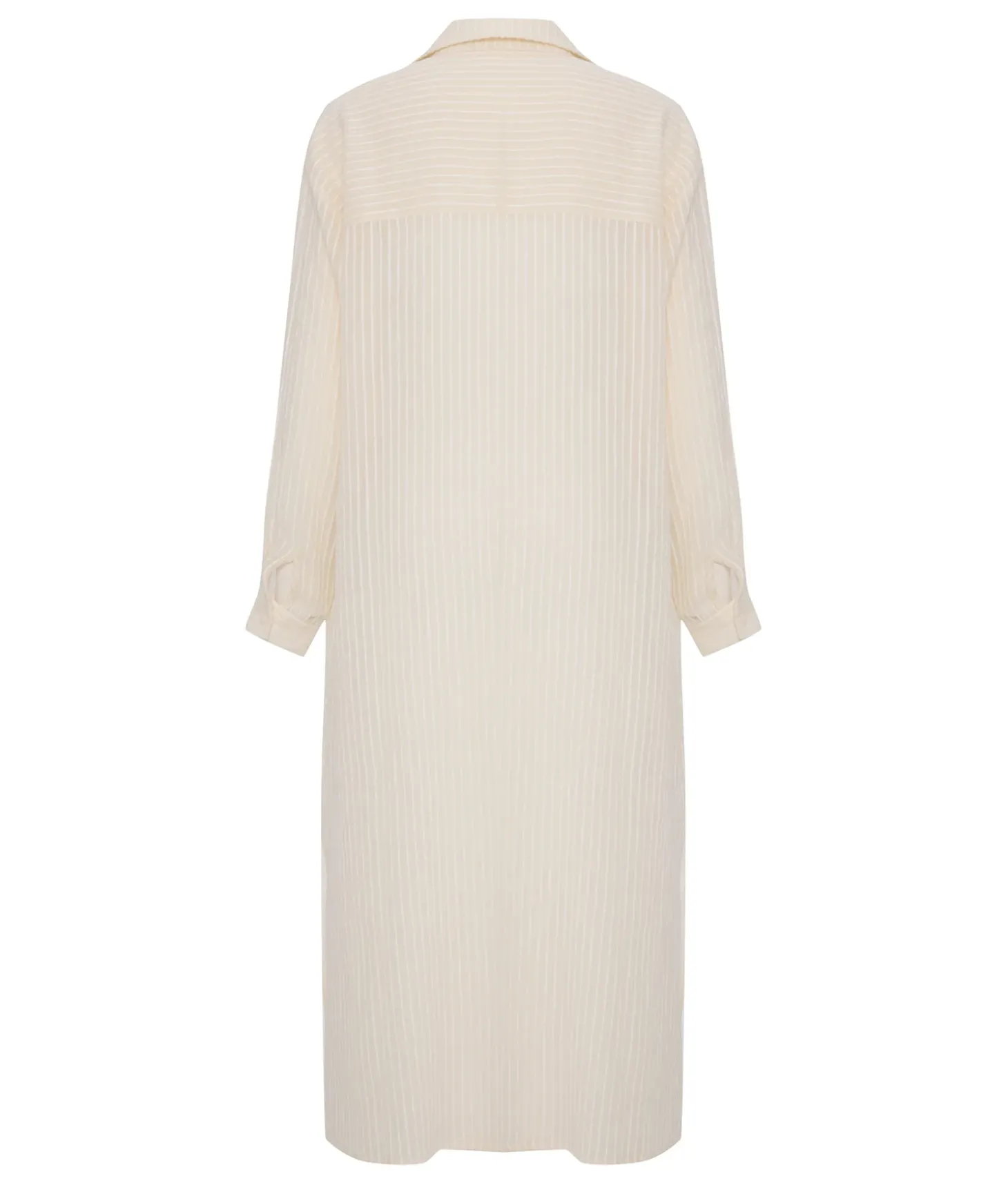 The Handloom Voyage Shirt Dress - White Stripes
