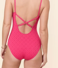 The Jetties One Piece - Eyelet - Begonia - Classic