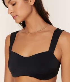 The Kalama Bikini Top - Eco Nylon - Black