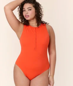 The Malibu One Piece - Eco Nylon - Vermillion - Classic