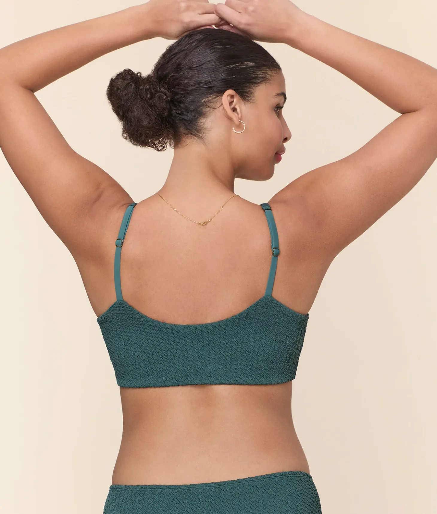 The Maui Bikini Top - Textured Weave - Seaweed