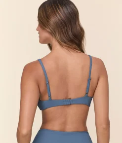 The Nora Bikini Top - Eco Ribbed - Slate