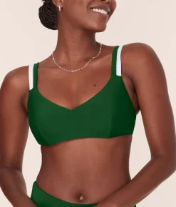 The Rockley Bikini Top - Eco Nylon - Pesto