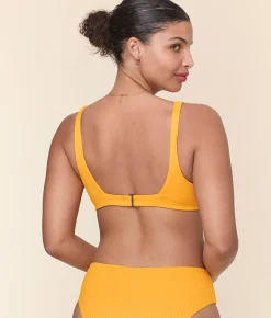 The Rye Bikini Top - Wide Rib - Tangerine