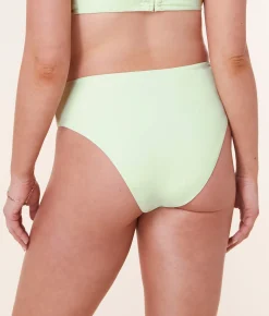 The 90s High Waist Bikini Bottom - Eco Nylon - Pistachio