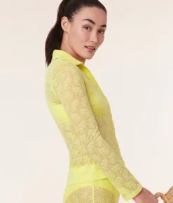The Suva Top - Floral Lace - Limeade