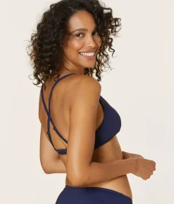 The Valencia Bikini Top - Flat - Navy