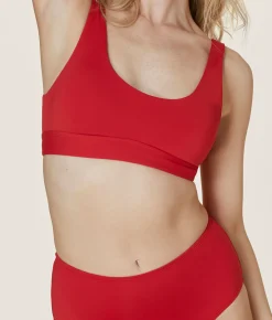 The Ventura Bikini Top - Flat - Cherry Red